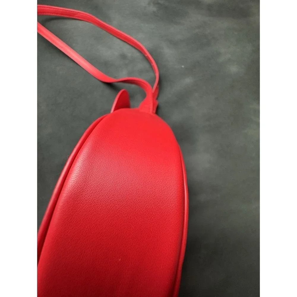 Disney Parks Minnie Mouse Icon Red Crossbody Bag Black Bow Adjustable Strap - Picture 6 of 11